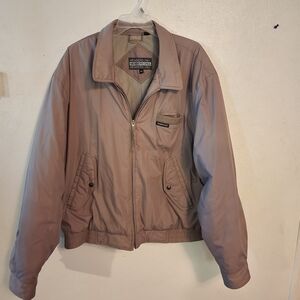 💕5 For $20 Vtg Members Only Bomber Jacket Mens Sz 46 Taupe (read description)